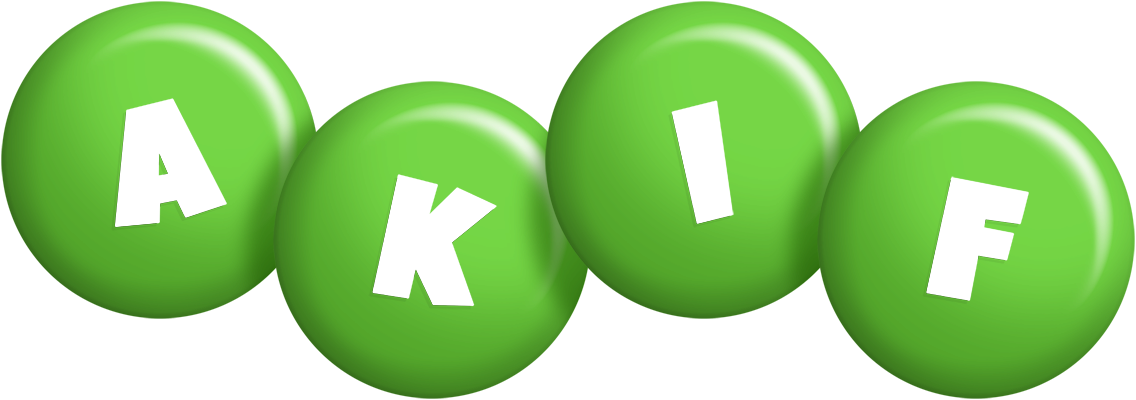 Akif candy-green logo