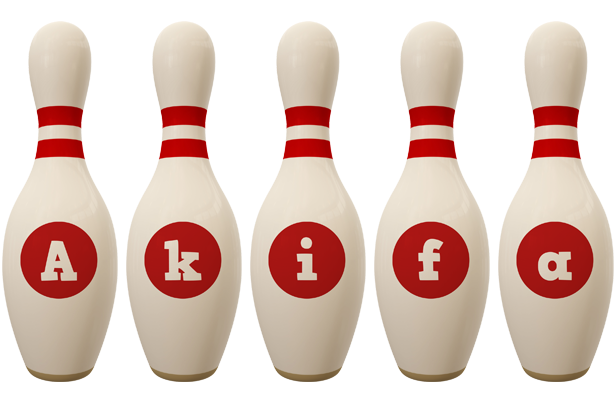 Akifa bowling-pin logo