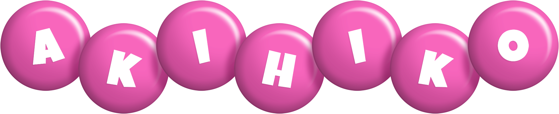 Akihiko candy-pink logo