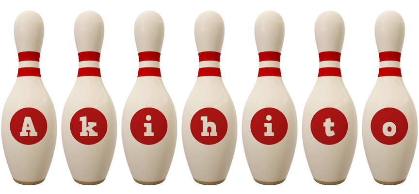 Akihito bowling-pin logo