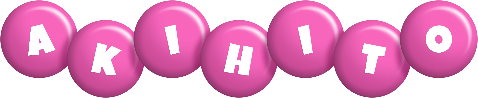 Akihito candy-pink logo