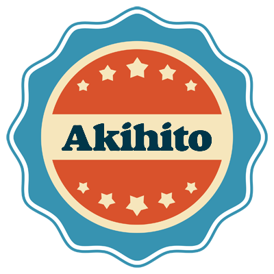 Akihito labels logo