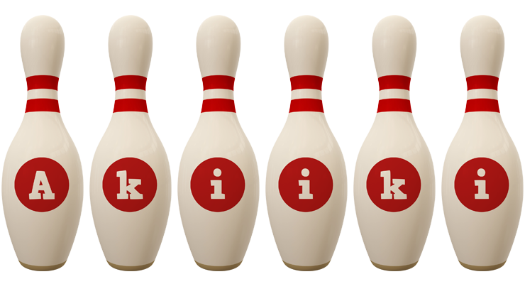 Akiiki bowling-pin logo