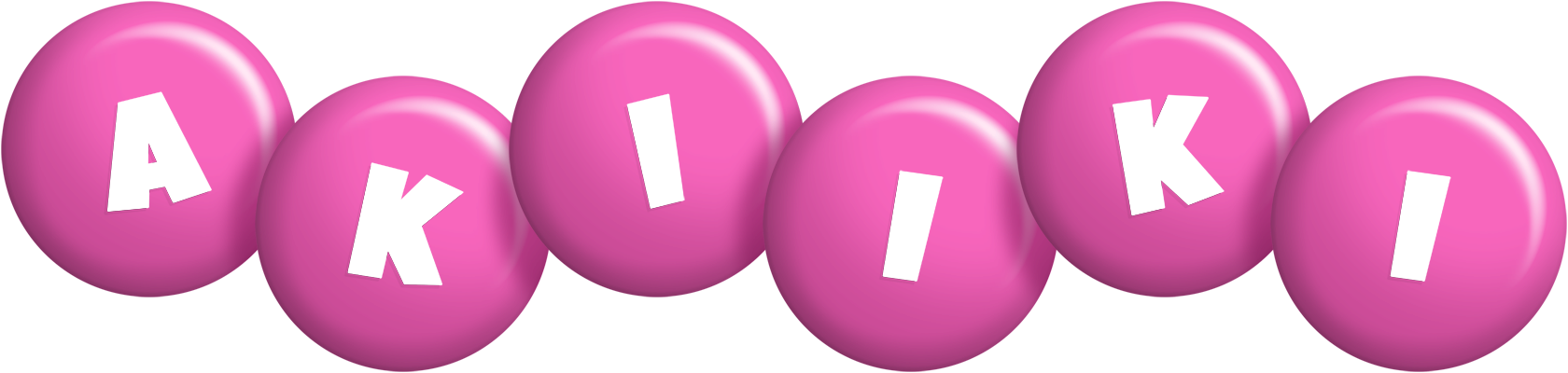 Akiiki candy-pink logo