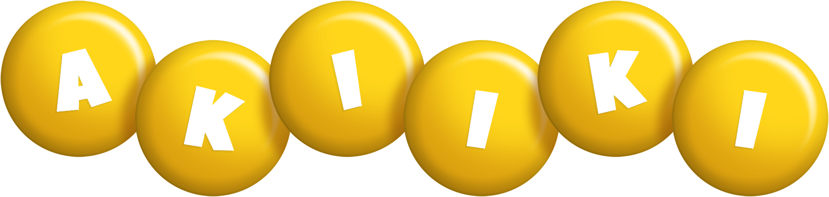 Akiiki candy-yellow logo
