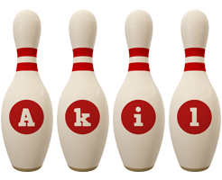 Akil bowling-pin logo