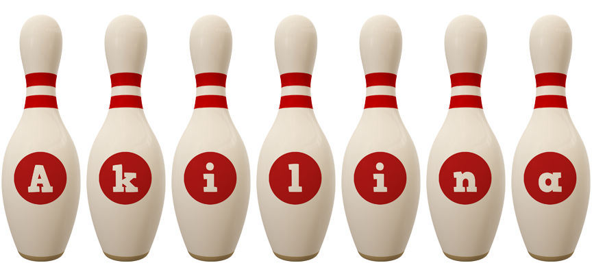 Akilina bowling-pin logo