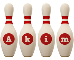 Akim bowling-pin logo