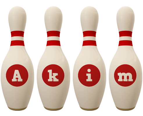 Akim bowling-pin logo