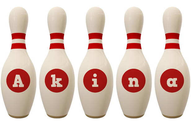 Akina bowling-pin logo