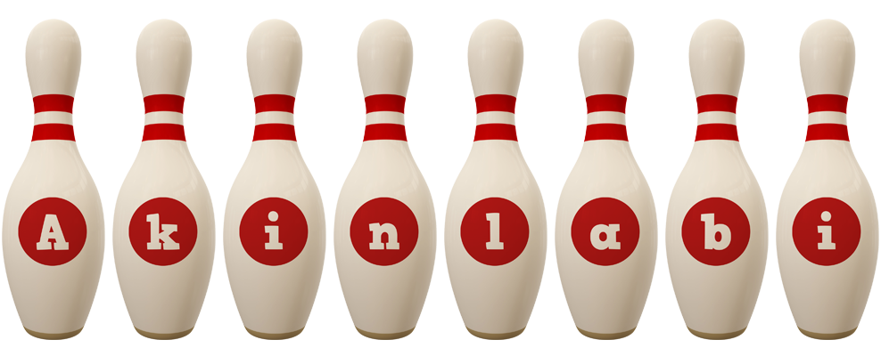 Akinlabi bowling-pin logo