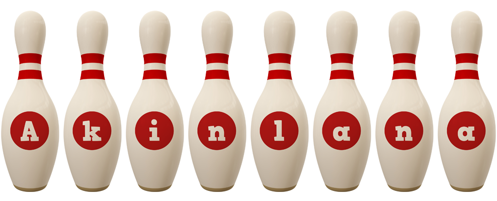 Akinlana bowling-pin logo
