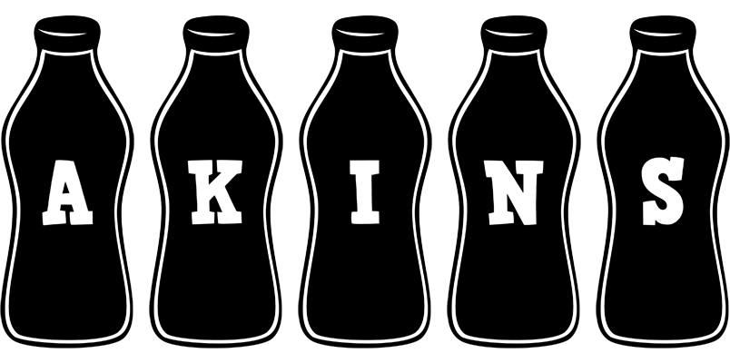 Akins bottle logo