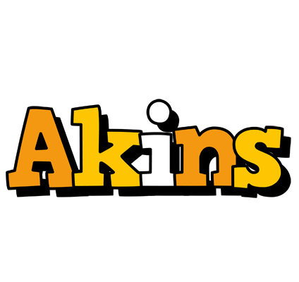 Akins cartoon logo