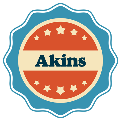 Akins labels logo