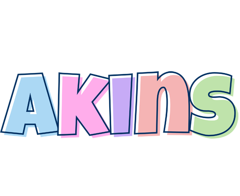 Akins pastel logo