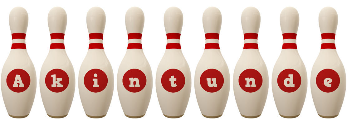 Akintunde bowling-pin logo