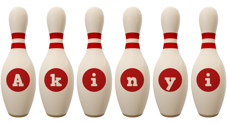Akinyi bowling-pin logo
