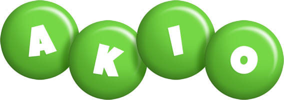 Akio candy-green logo