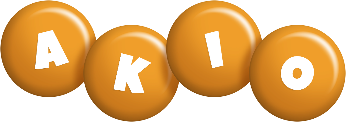 Akio candy-orange logo