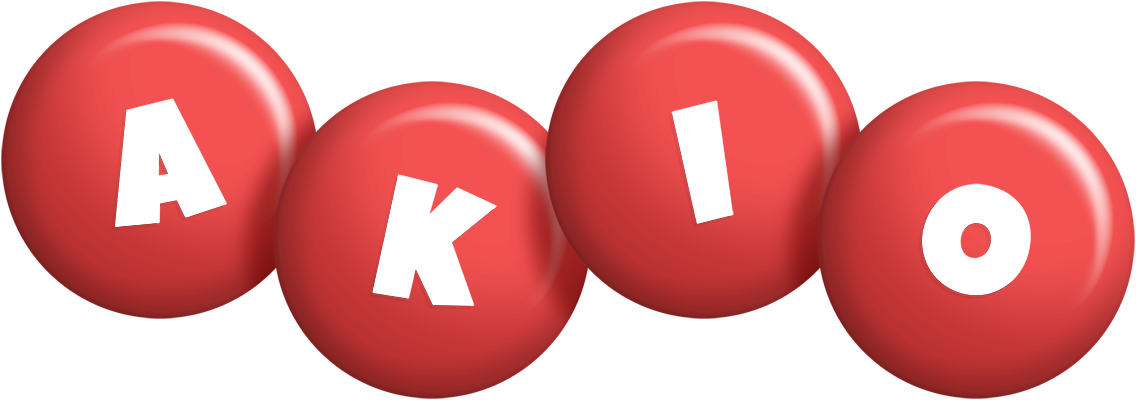 Akio candy-red logo