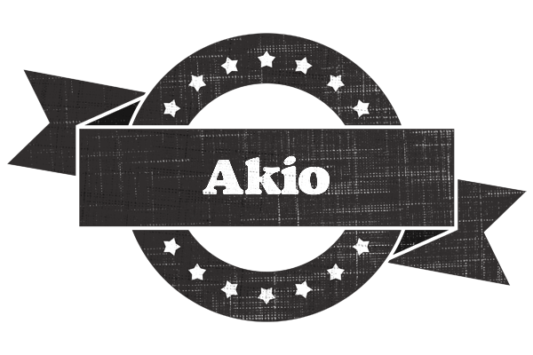 Akio grunge logo