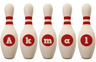 Akmal bowling-pin logo
