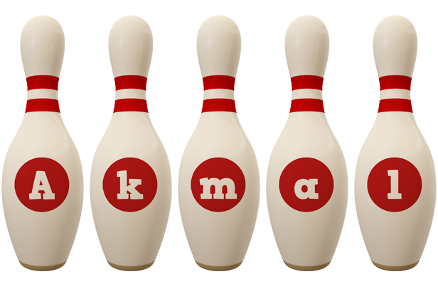 Akmal bowling-pin logo