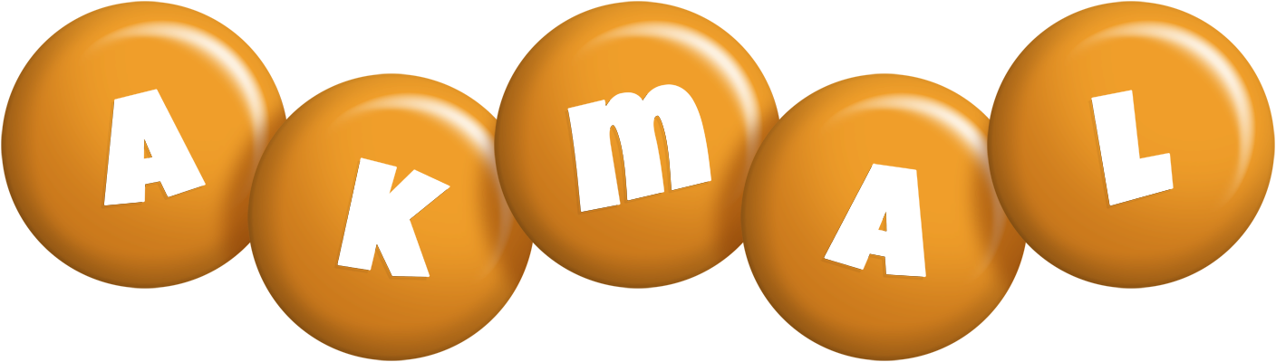 Akmal candy-orange logo