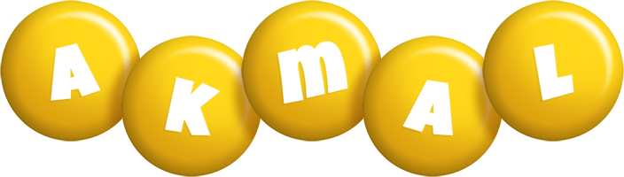 Akmal candy-yellow logo