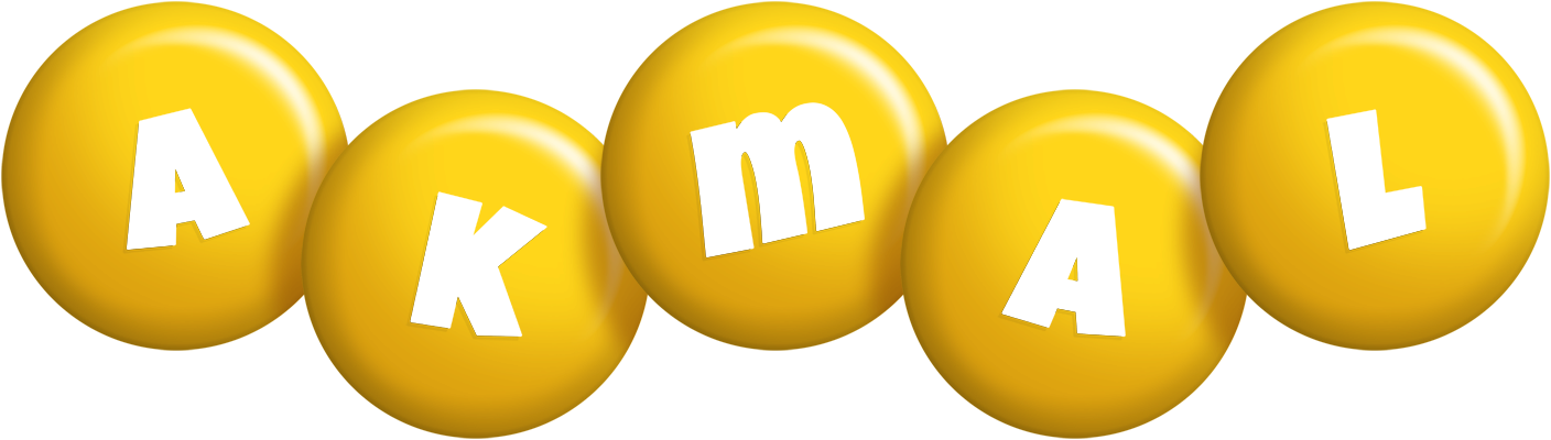 Akmal candy-yellow logo