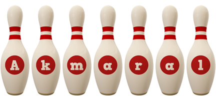 Akmaral bowling-pin logo