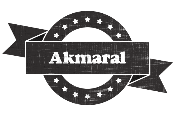 Akmaral grunge logo