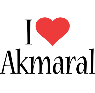 Akmaral i-love logo