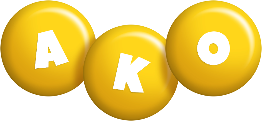 Ako candy-yellow logo
