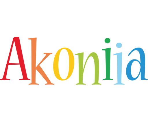 Akoniia birthday logo