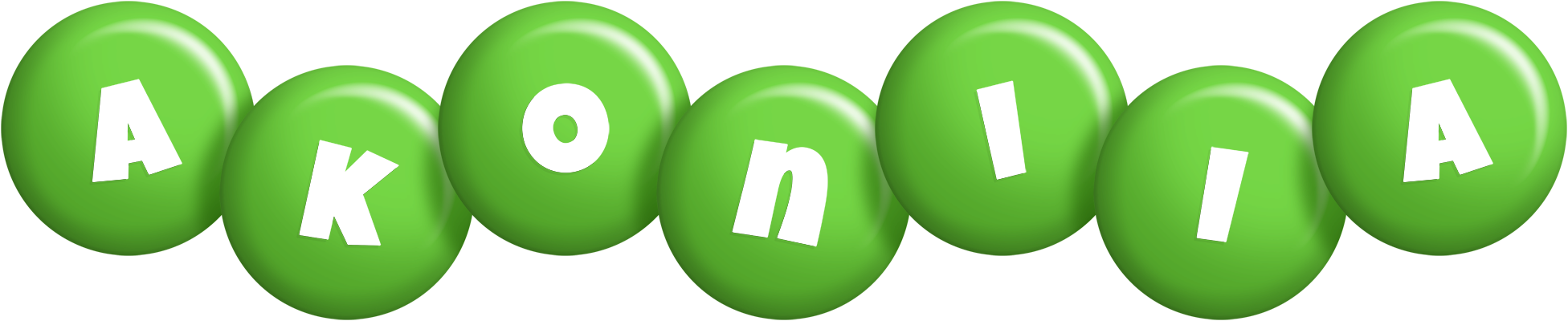 Akoniia candy-green logo