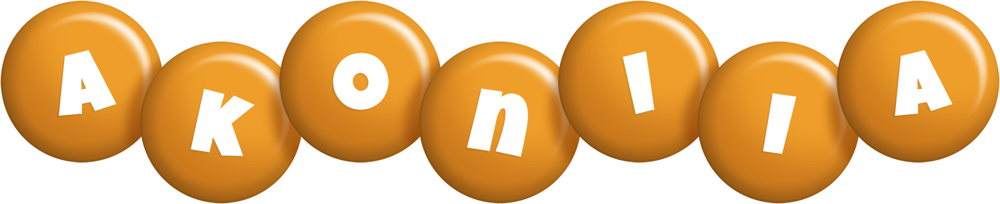 Akoniia candy-orange logo