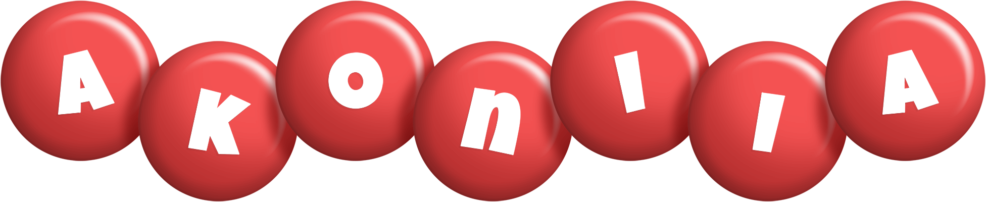 Akoniia candy-red logo