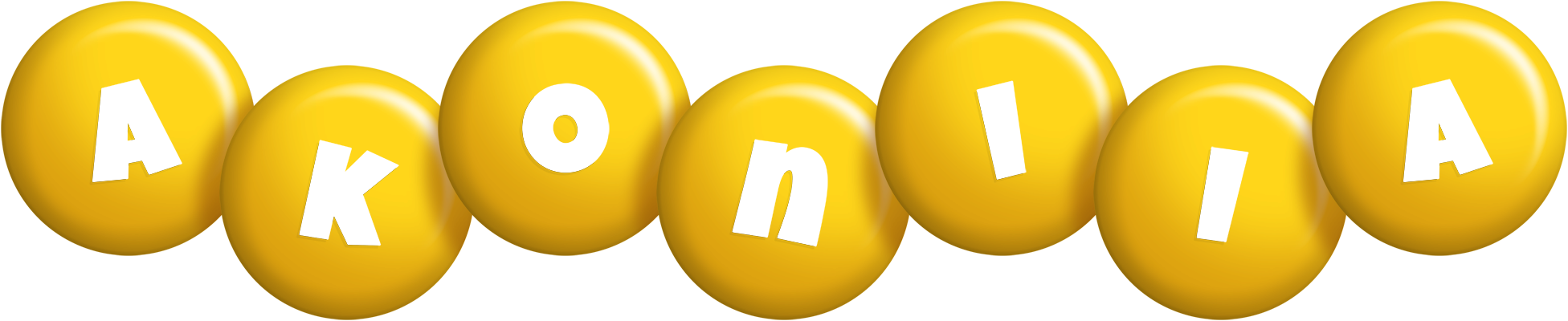 Akoniia candy-yellow logo
