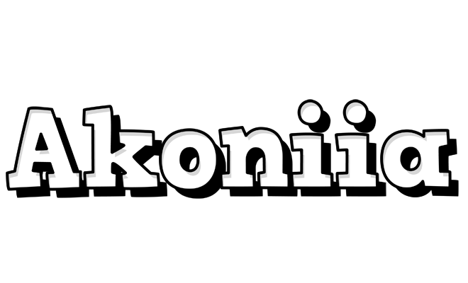 Akoniia snowing logo