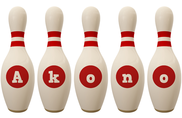 Akono bowling-pin logo