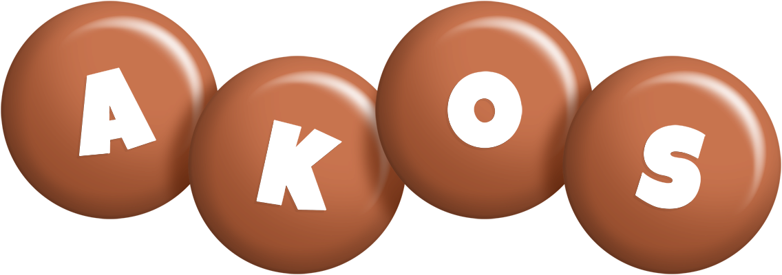 Akos candy-brown logo