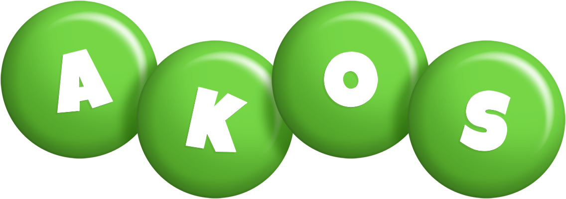 Akos candy-green logo