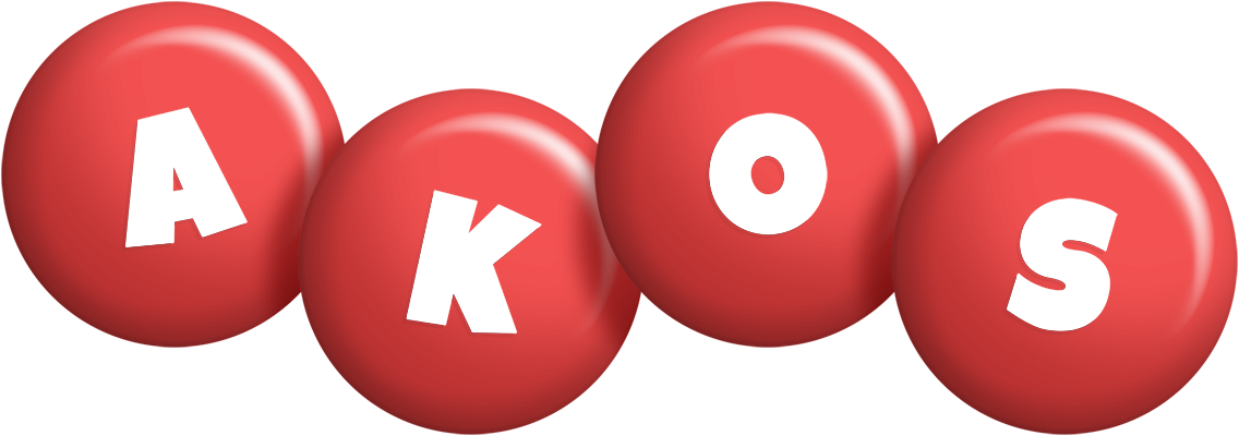 Akos candy-red logo