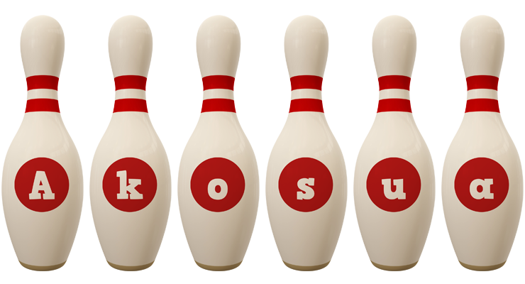 Akosua bowling-pin logo