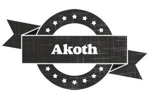 Akoth grunge logo