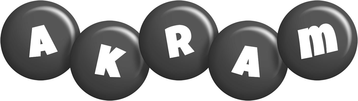 Akram candy-black logo