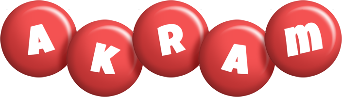 Akram candy-red logo
