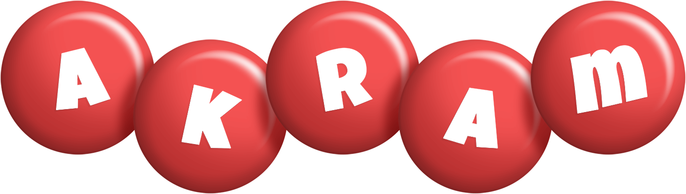Akram candy-red logo